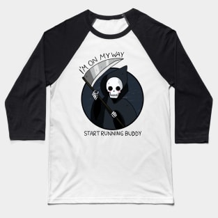 Cute Grim reaper is on his way Baseball T-Shirt